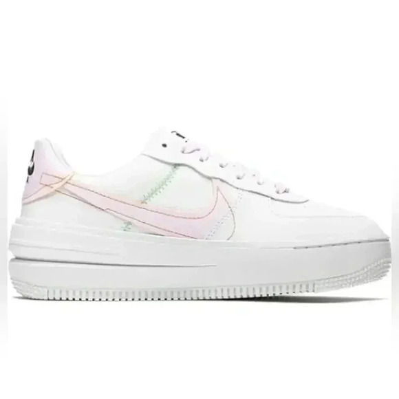 Nike Air Force 1 Platform White/Pearl Pink-Opti Yellow Womens 11.5 - Picture 3 of 13